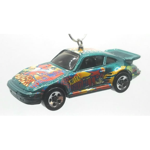 Christmas Ornament for Porsche 930 Blueish Green Rock & Roll Decal