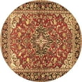 thumbnail image 1 of Ahgly Company Indoor Round Medallion Brown Traditional Area Rugs, 8' Round, 1 of 4