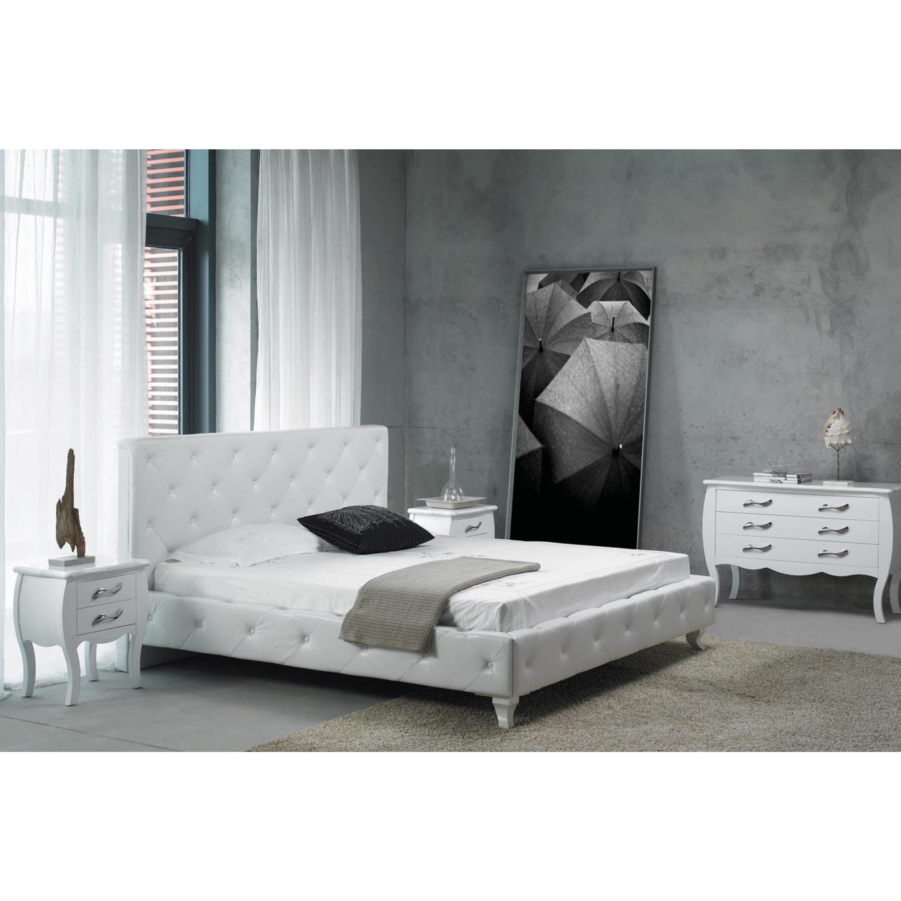 Modrest Monte Carlo White Faux Leather Modern Twin Bed With Crystals Modrest Monte Carlo White Faux Leather Modern Twin Bed With Crystals Com