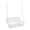 No Cushion, variant on Pemberly Row Wicker Porch Swing in White with Orange Cushion