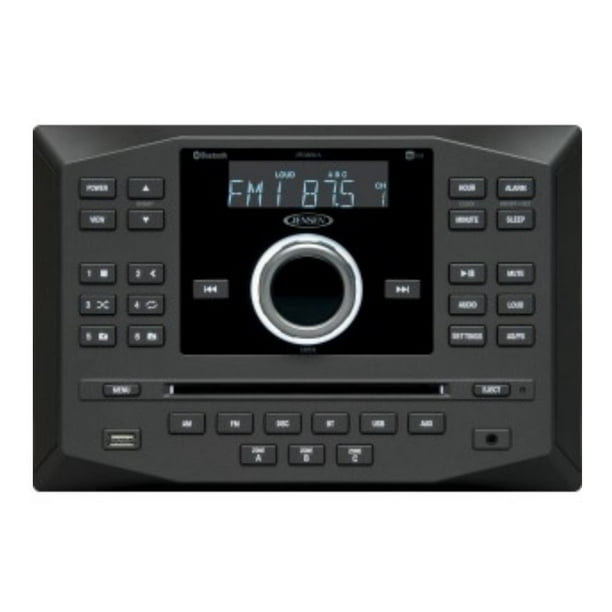 ASA Electronics Radio JWM62A Automobile; FM; avec Fonctionnalité Bluetooth; Joue CD/CD-R/CD-RW/DVD/DVD R/DVD RW/DVD-R/DVD-RW/MP3; avec Entrée avant A/V aux; avec Télécommande