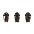 thumbnail image 4 of Sonducket Camisa de playa hawaiana Casual abotonada suelta manga corta clásica hoja tropical ropa camiseta diaria vacaciones negro Type1 NO1, 4 of 6