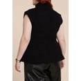 thumbnail image 2 of ELOQUII Women's Plus Size Turtleneck Peplum Sweater Vest, 2 of 3