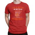 thumbnail image 1 of La vida es mejor con la camiseta de baloncesto de los hombres-015689-Rojo-S Tmvgtek Para estrenar, 1 of 2