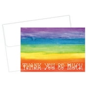 Great Papers! Thank You Note Card, 4.875" x 3.375", Rainbow Love, 20 count