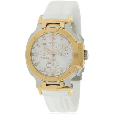 Tissot T-Race Gold-Tone Rubber Women's Watch, T0482172701700