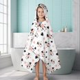 thumbnail image 5 of Cow and Heart White Pattern Hooded Bath Towel Wrap for Teens Ages 3 To 12, Soft Lightweight Quick Dry Microfiber Bath Beach Pool, 60"x35", 5 of 5