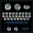 thumbnail image 2 of 1Set 26 Styles Electroplated Glass Bead Flat Round with Letter Clear 200Pcs Transparrent Glass Beads Rondelle Mixed Shapes 4~10x4~5mm Hole: 1~1.6mm, 2 of 7