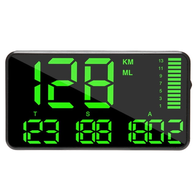 Car HUD HUD Display Black Universal Practical With Green Light For Automobile