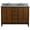 Walnut, variant on 49 in. Double Wooden Vanity Blue with Gray Granite Rectangle Sink