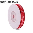 thumbnail image 3 of 9m Merry Christmas Letter Print Silk Satin Ribbon DIY Craft Gift Wrapping Decor/ 1cm Ribbon, 10 yards (9 meters) Red, 3 of 4