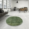 thumbnail image 4 of Ahgly Company Machine Washable Indoor Rectangle Industrial Modern Green Area Rugs, 7' x 10', 4 of 7