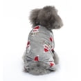 thumbnail image 4 of Xmarks Christmas Dog Pajamas for Small Medium Dogs Sebaoyu Winter Pet Dog Jumpsuit Clothes Outfit Puppy Bodysuit Sweater, 4 of 9