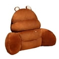 thumbnail image 1 of Coussin de Dossier pour Lit Confortable Oreiller de Taille en Peluche Housse Lavable Dos Brun, 1 of 9