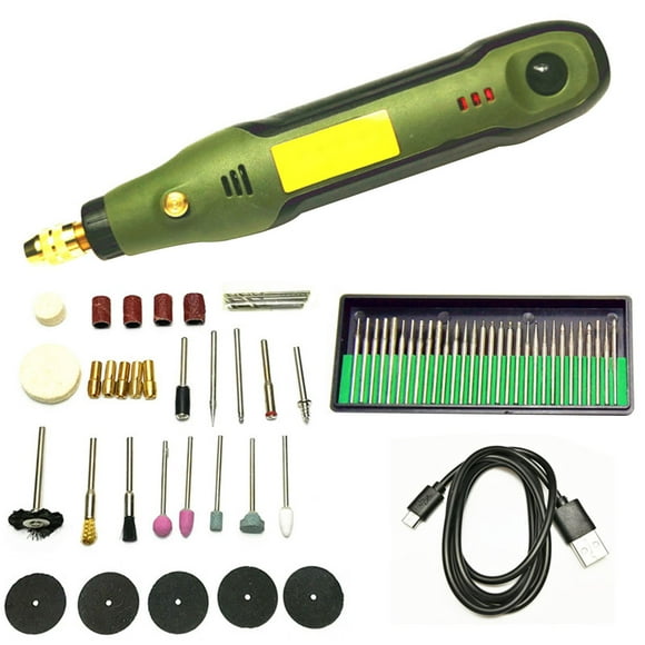 Yeacher 65 PCS Cordless Rotary Tool Electric Drill Kit Upgraded Rotary Accessory Kit Multi-purpose Power Tool USB Charging for Delicate & Light DIY Small Projects