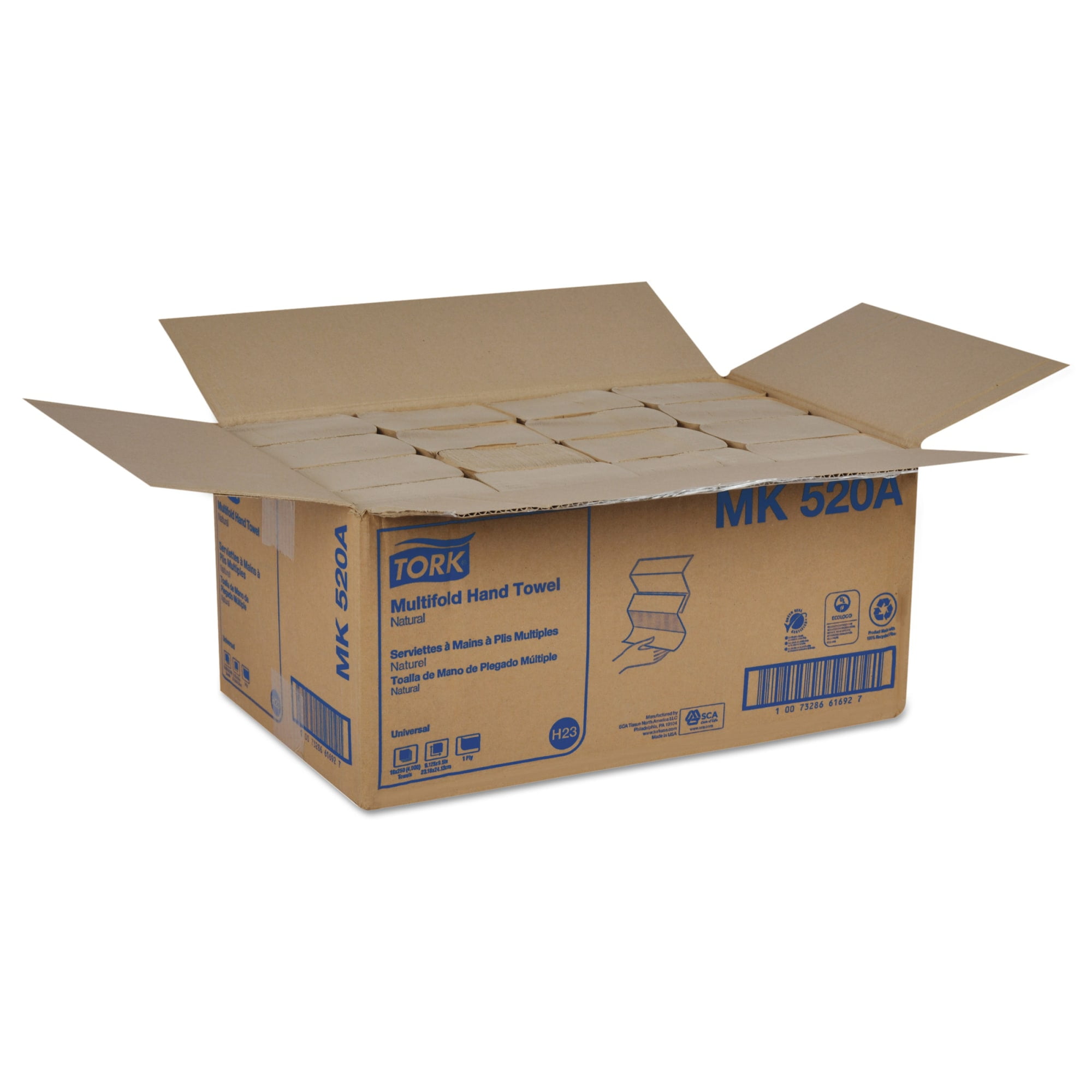 Essity Multifold Hand Paper Towels, White, 250 Sheets, 16 Pack