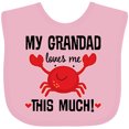 thumbnail image 3 of Inktastic Grandad Loves Me Grandchild Crab Boys or Girls Baby Bib, 3 of 4