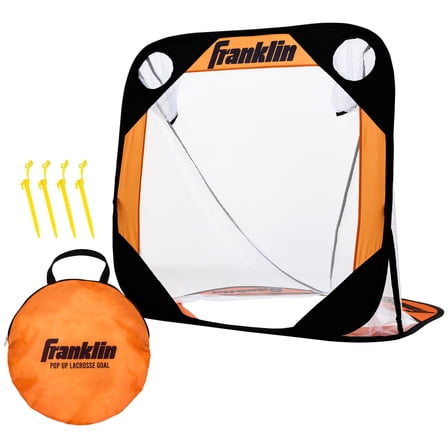Franklin Sports Youth Lacrosse Pop-Up Goal – 3’x3’ Portable Net with Carrying Case – Backyard Practice Goal for Kids – Easy Setup with Ground Stakes