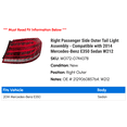thumbnail image 2 of Right Passenger Side Outer Tail Light Assembly - Compatible with 2014 Mercedes-Benz E350 Sedan W212, 2 of 2