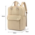 thumbnail image 2 of Dinheiro Mochila repelente al agua de tela Oxford de 16 pulgadas de cuatro colores, sencilla y versátilBeige, 2 of 5