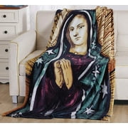 Décor&More Virgin Mary Religious 50" x 70" Oversized Super Soft Microplush Throw Blanket