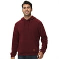 thumbnail image 3 of QPNGRP Men's Pullover Hoodies Plaid Long Sleeve Drawstring Casual Hooded Sweatshirts with Kanga Pockets Burgundy S, 3 of 6