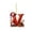 A022- Style V, variant on Christmas2D 2D Flat Letter E Ornament with Gold Glitter Texture and Santa Hat, Red Holiday Hanging Decor for Christmas Tree Decor and Indoor Display, Festive Seasonal Home Decor