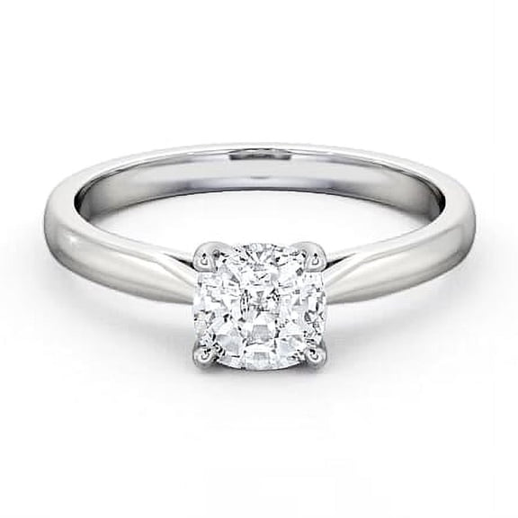 Vivid Jewel Cushion Cut Excellent 1.5 Ct Diamond Ring For Women's - 14k White Gold Plated Solitaire Ring - Solo Stone Wedding Diamond Rings for Women's - Daily Wear Diamond Ring for Women's