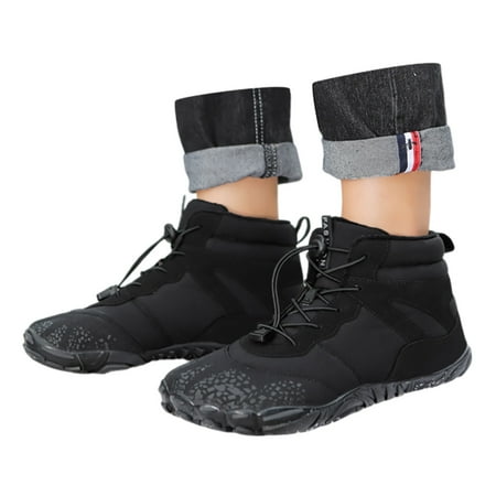 

Ediodpoh Couples Winter Lace up Snow Boots Warm And Comfortable Boots for Men And Women Womens Boots Black 11.5