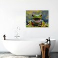 thumbnail image 6 of Yiluyinqing Frog Print On Canvas Wall Decor for Home and Office, Ready To Hang Room Art Decor for Home Aesthetics 20x16in, 6 of 6