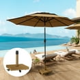 thumbnail image 2 of Outsunny Base de Parasol de Patio Support de Parasol d'Extérieur avec Roues Bois Naturel, 2 of 10