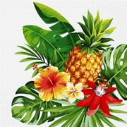 Abbott Collections AB-88-L-010200 6.5 in. Pineapple Napkins, Green - Set of 20