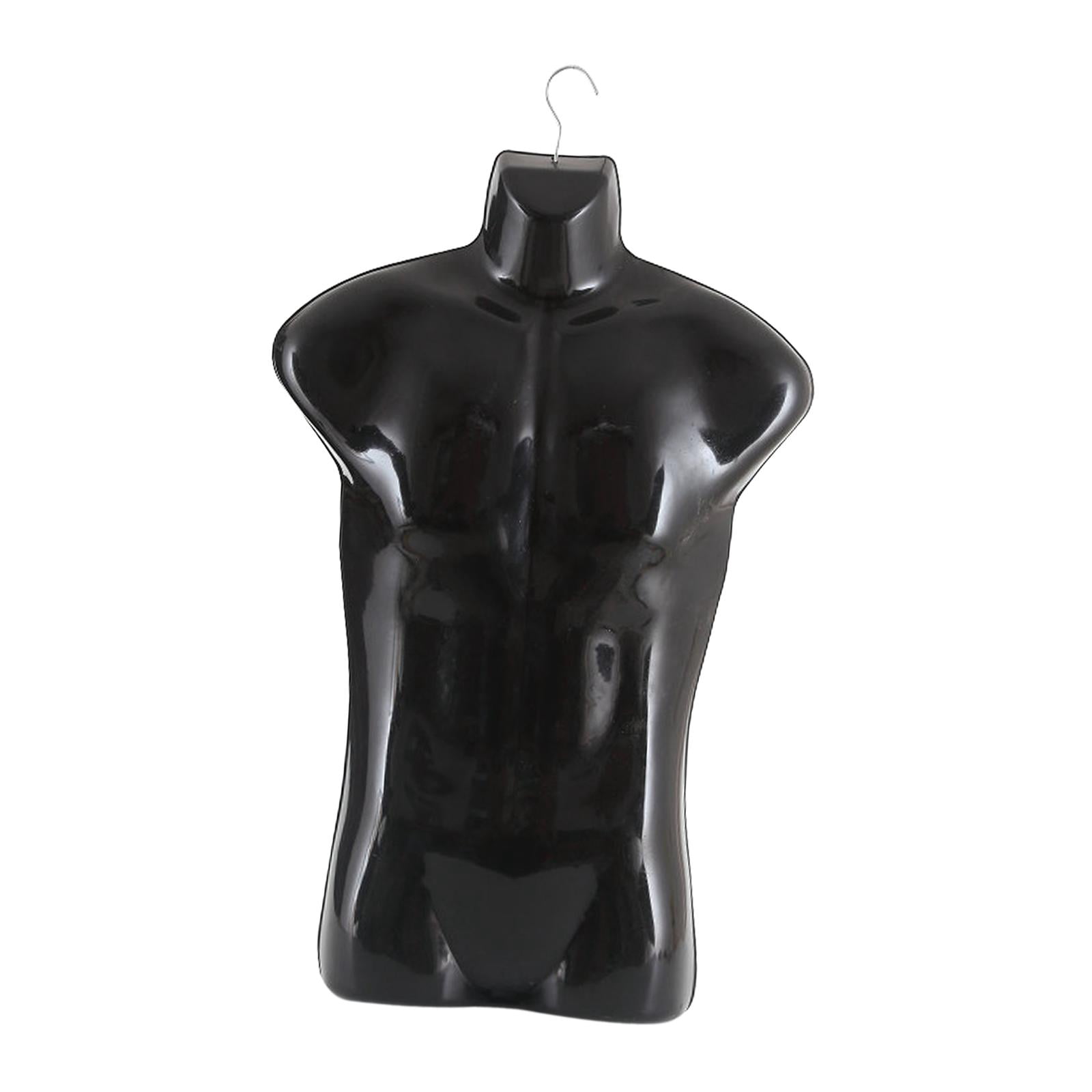 figatia Male Mannequin Hanger Fashion Body Manikin for Garment Vendors Market Commercial black