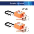 thumbnail image 4 of Wekity Lockout Tagout Locks Safety Padlock Loto Locks Keyed Differently PA Lock Out Tag Out Steel Shackle Small Luggage Padlocks Orange 2PCS-0621, 4 of 5
