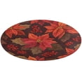 thumbnail image 5 of Christmas Poinsettia Red Flower Round Carpet Circle Rug Outdoor Patio Area Rug Washable Large Area Rugs Hallway Room Decor Fitness Mats, 5 of 8