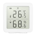 thumbnail image 3 of Detector de humedad de temperatura Tuya, termómetro inteligente WiFi, medidor de temperatura con Sensor de humedad para el hogar montado en la pared Inevent EL001717-00B, 3 of 7