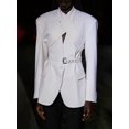thumbnail image 5 of Cross Collar Long Sleeved Blazer (S, White), 5 of 10