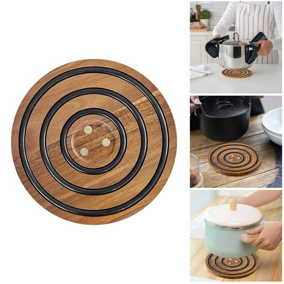 Xuewenshw Mag Netic Pot Trivet Pot Coa Ster Pot Holders Mag Netic Wood Trivet Hot Pan Holder Wooden Trivets Tree Non Pot Rack Mat Mag Netic Wooden Trivets For Hot Pots Circular Table Mat