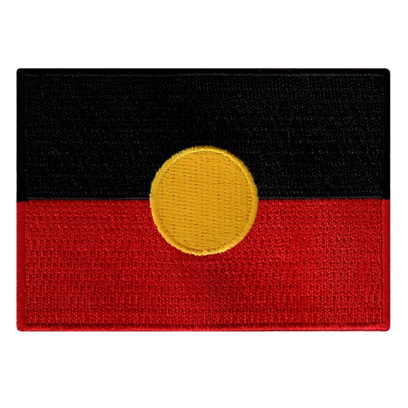 Australian Aboriginal Flag Embroidered Iron-on Patch
