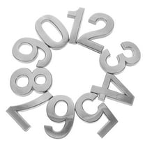 KAKOWELY 10Pcs Grey ABS Plastic 3D Numbers for Mailbox Numbers Outdoor Use House Number Plaque For Outside