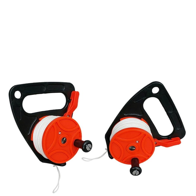 koolsoo 2 Pcs Enrouleur de Plongée avec Poignée et Ligne de 150 Pieds Orange