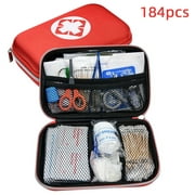 184 PCS First Aid Set Emergency Equipment with Storage Bag for Car Travel Office Home Camping Hiking