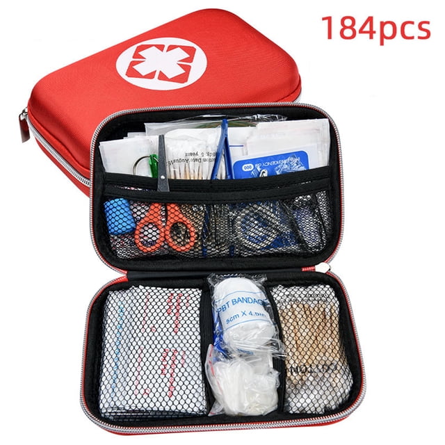 Juego de Primeros Auxilios 184 PCS yeacher Equipo de Emergencia con Bolsa de Almacenamiento