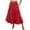 Red, variant on Womens Skirts Mid Length Skirt with Pockets High Elasticity Waist Flowing Ruffles Summer Clothes for Women Green S