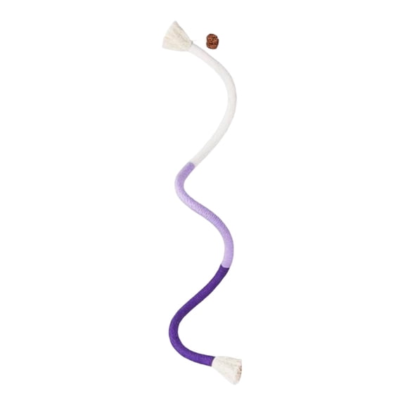Barhoo Silvervine Cat Chew Rope Toy Dental Cleaning Teeth Grinding Cotton String 28 Inch Long Interactive Kitten Teething Tassel Toy for All Breeds Indoor Cats Playing Exercise Stress Relief
