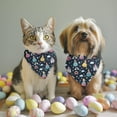 thumbnail image 2 of Dog Bandana 2 Pack,Dark Blue Princess Castle Pattern Bandanas for Dogs,Cat Bandana,Small/ Large Dog Bandana 2 Size,Dog Bandanas, 2 of 6