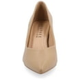 thumbnail image 6 of Journee Women's Simonne SuperNatural Shades Wide Width Block Heel Pointed Toe Pumps, 6 of 9