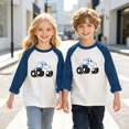 thumbnail image 2 of Ruyang Toddler Girls Boys Long Sleeve Shirts Cartoon Car Printed Kids Raglan Tees Crewneck Pullover Spring Fall Casual Outfits, 2 of 4