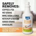 thumbnail image 4 of Motsenbocker's Lift Off 40503 Food, Drink, and Pet Stain Remover Eliminates Tough Stains from Multiple Surfaces, Excellent as a Pre-Wash Laundry Treatment, Water-Based, 32 Fl Oz, Pack of 1, 4 of 7