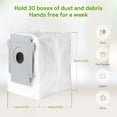 thumbnail image 3 of 6 Pack Replacement Vacuum Bags Compatible for IRobot Roomba i7 i7+ i7 Plus (7550) s9+ (9550) I & S Series Clean Base Robot Vacuum with Automatic Dirt Disposal Bags Dust Bags, 3 of 7